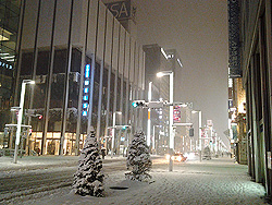 雪景色の銀座