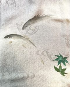 青紅葉に鮎の単衣小紋 44,000円(税込) 20-08-03