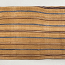縞の交織芭蕉布半巾帯　前柄