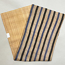 芭蕉布苧麻交織2色縞の名古屋帯　帯裏