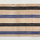 芭蕉布苧麻交織2色縞の名古屋帯　前柄
