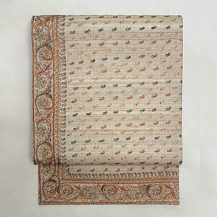 インドサリー刺繍の名古屋帯
