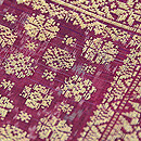 インドネシア 絣に紋織りの名古屋帯　質感・風合